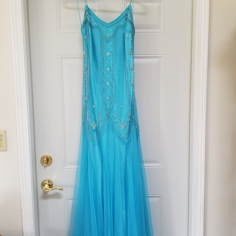 Floor Length Dress with Beading